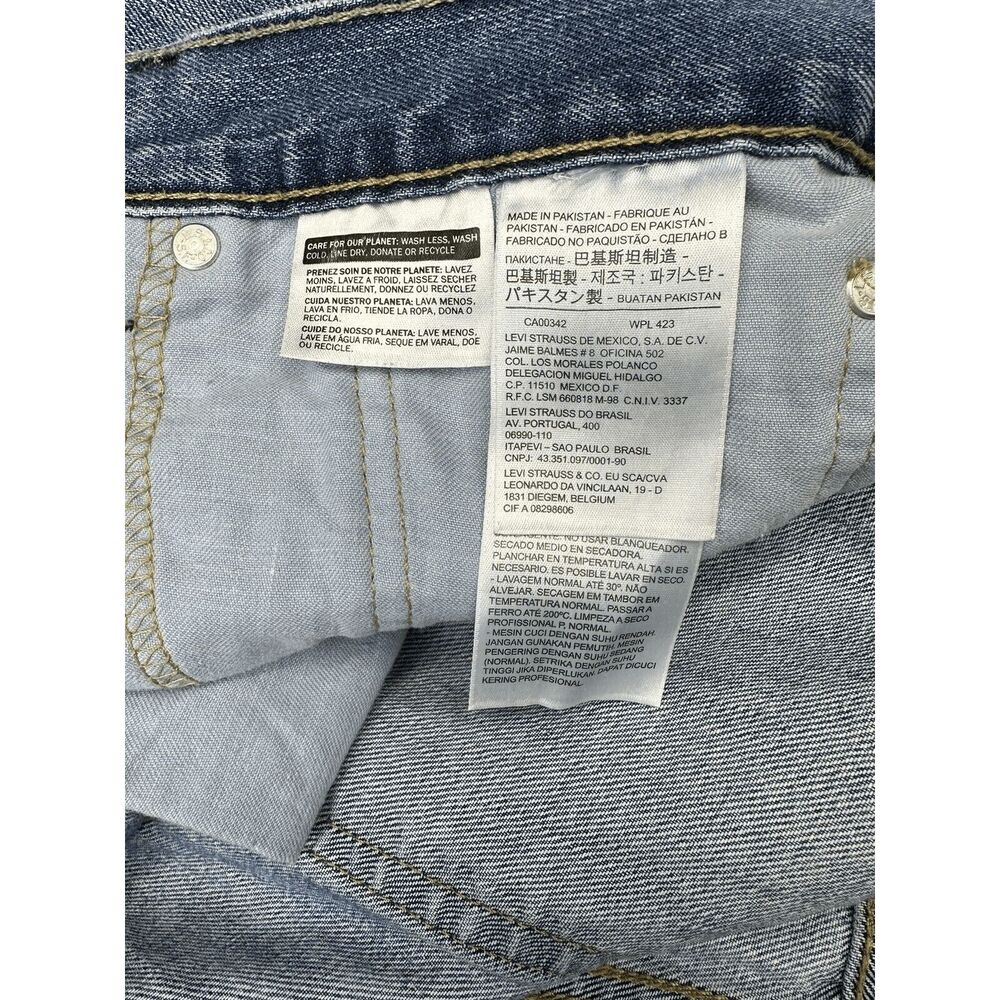 Levi’s 505 Regular Fit Jeans 38x34 Blue Denim Straight Leg Medium Wash Men’s - Picture 8 of 13